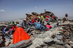 Fotografía: Así estaba el pico del Mulhacen cuando llegamos, a tope