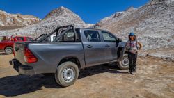 Nuestro Toyota Hilux alquilado en Atacama, gigante