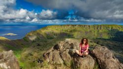 La ruta está clara para bordear el volcán de Rano Kau