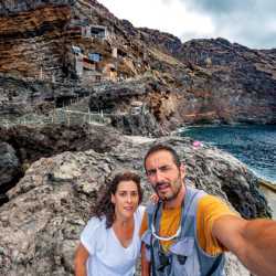 Fotografía: Zigzag bajando al puerto de Puntagorda